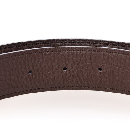 Hermes Box Togo 32mm Belt Strap 85 Black Chocolate 4 of 6