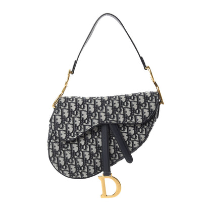Christian Dior Oblique Saddle Bag Blue 1 of 11