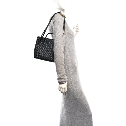 Nappa Intrecciato Small Andiamo Shoulder Bag Black
