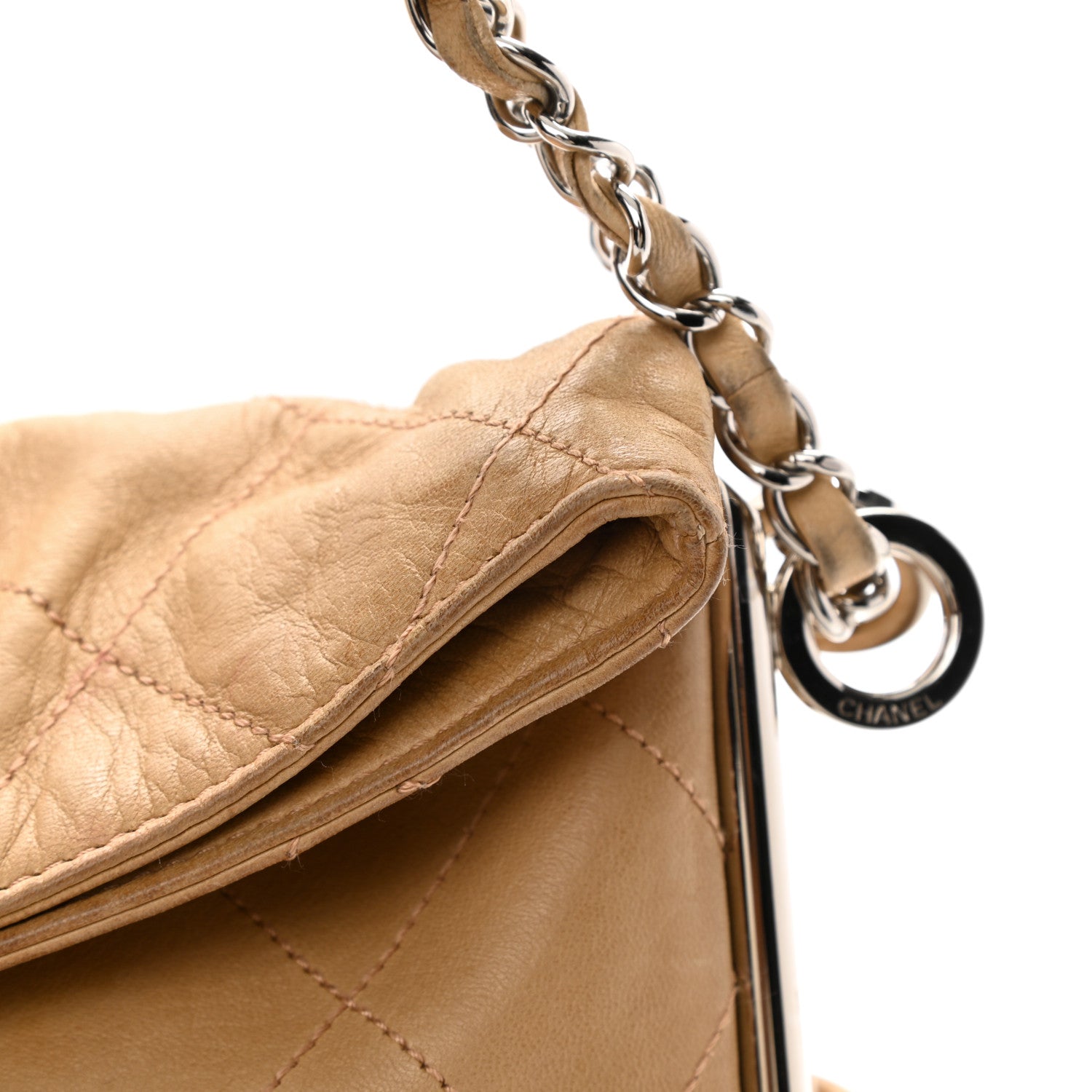 Chanel Lambskin Stitched Medium Ultimate Soft Tote Beige 20 of 23
