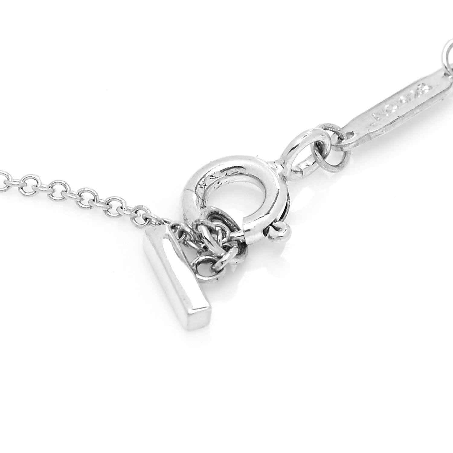 Tiffany Sterling Silver Small T Smile Pendant Necklace 4 of 6