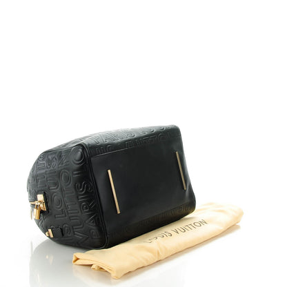 Louis Vuitton Calfskin Embossed Speedy Cube 30 Black 4 of 10