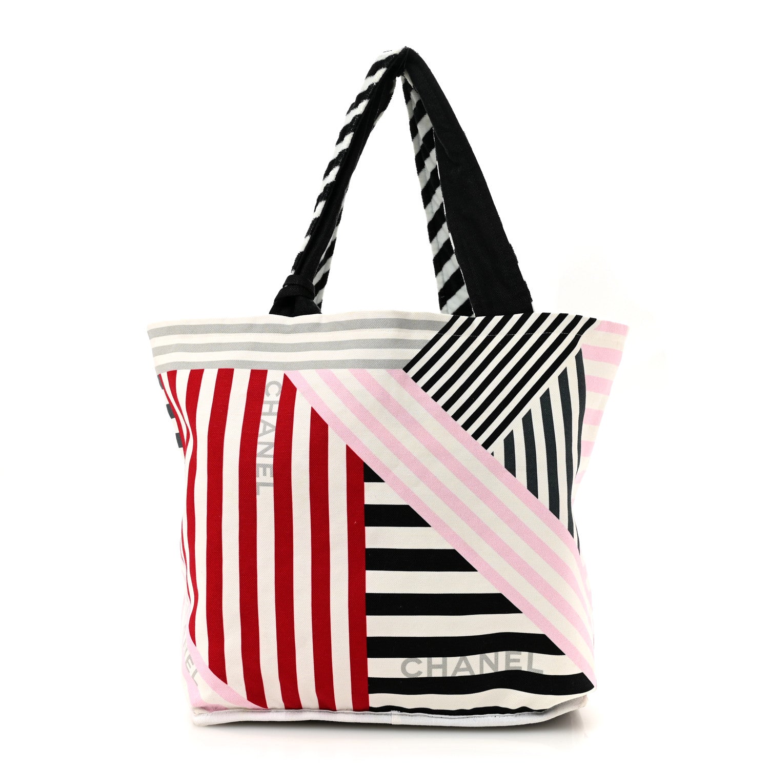 Chanel Terry Cloth Cotton La Pausa Bay Reversible Beach Tote 3 of 20