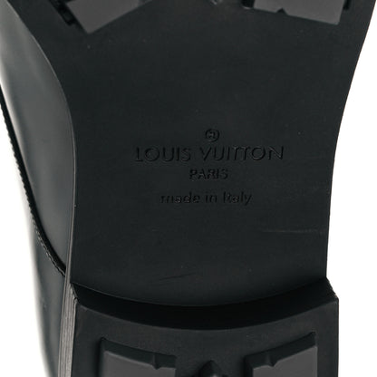Louis Vuitton Calfskin Mens Derby LV Harness Shoes 7.5 Black 6 of 10