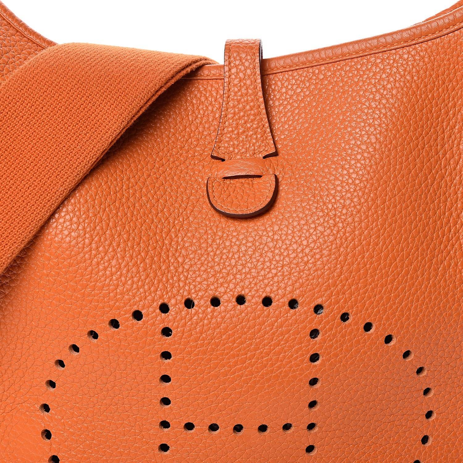 Hermes Taurillon Clemence Evelyne III PM Orange 10 of 13