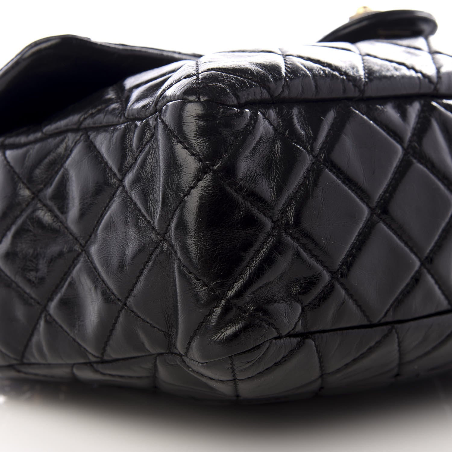 Chanel Glazed Calfskin Castle Rock Medium Flap Black 4 of 7