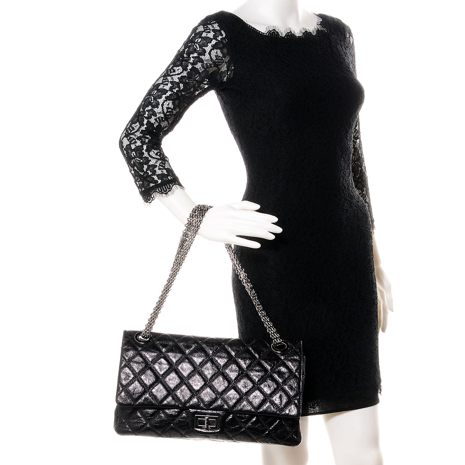 Chanel Calfskin 2.55 Reissue 228 Flap Black 2 of 8