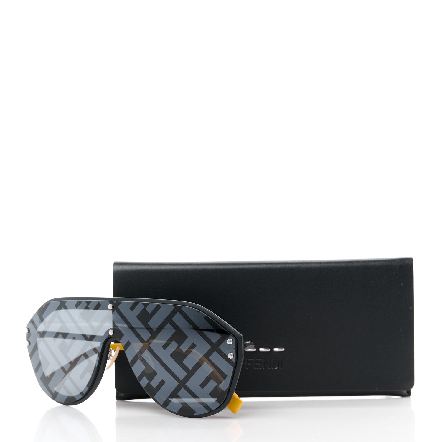 Fendi FF Fabulous Shield Sunglasses FF M0039/G/S Black 9 of 9