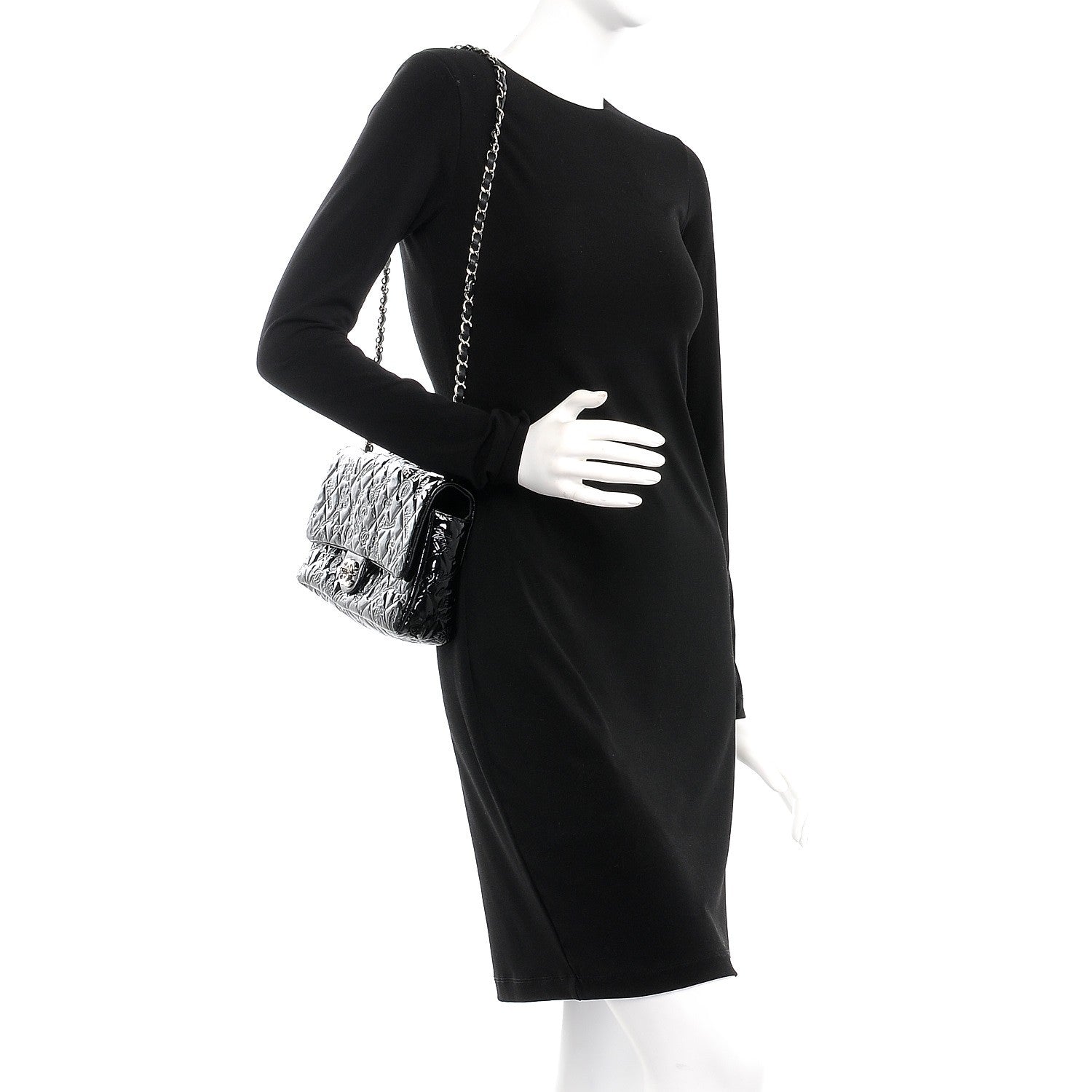 Chanel Patent Medium Lucky Symbols Flap Black 2 of 7
