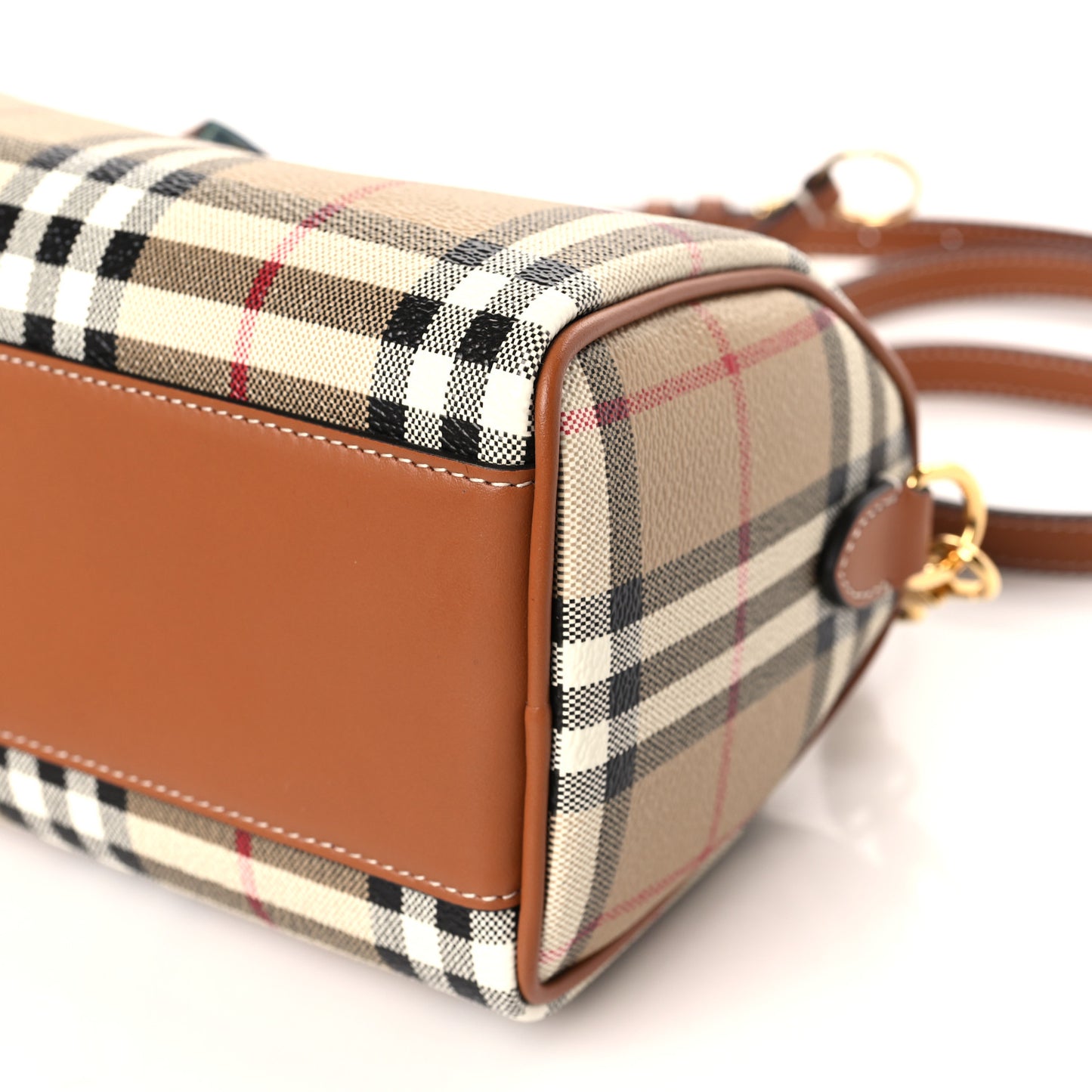 Check Mini Bowling Bag Brown