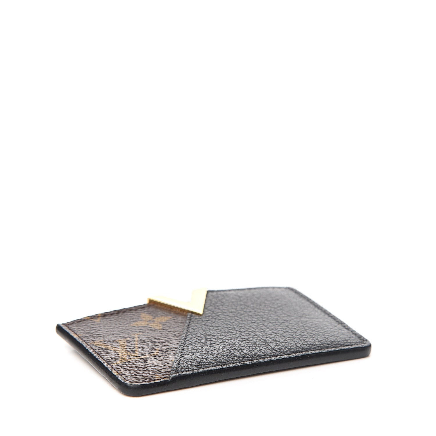 Louis Vuitton Monogram Calfskin Kimono Card Holder Black 3 of 7