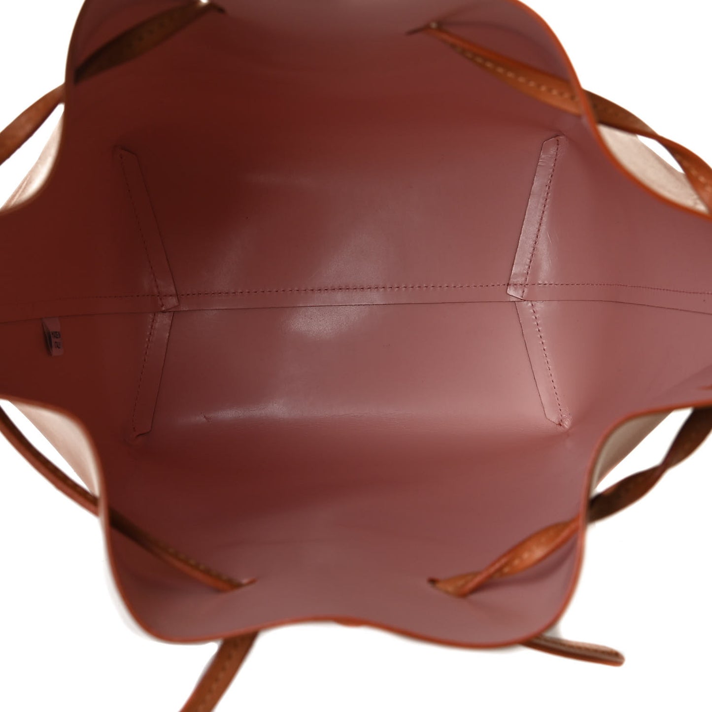 Vegetable Tanned Calfskin Bucket Bag Cammello Rosa
