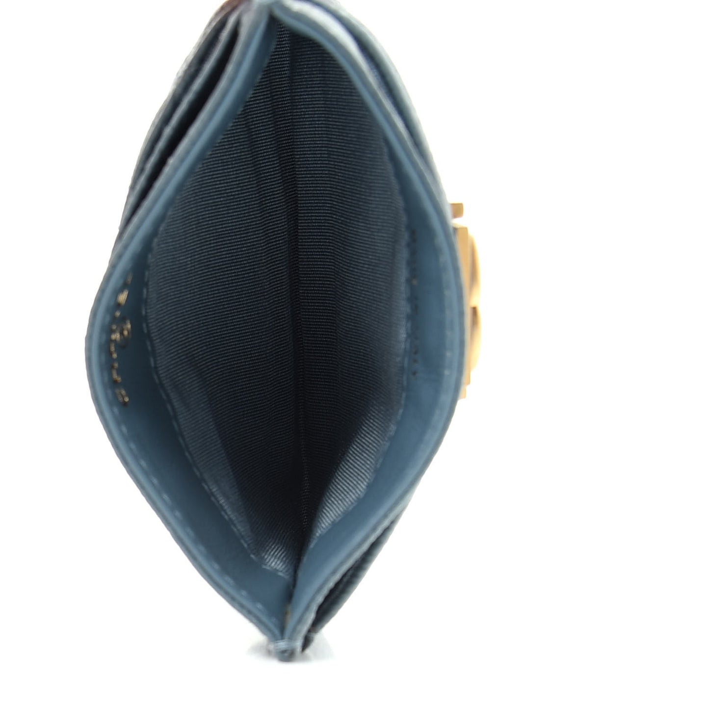 Caviar Quilted Boy Card Holder Blue