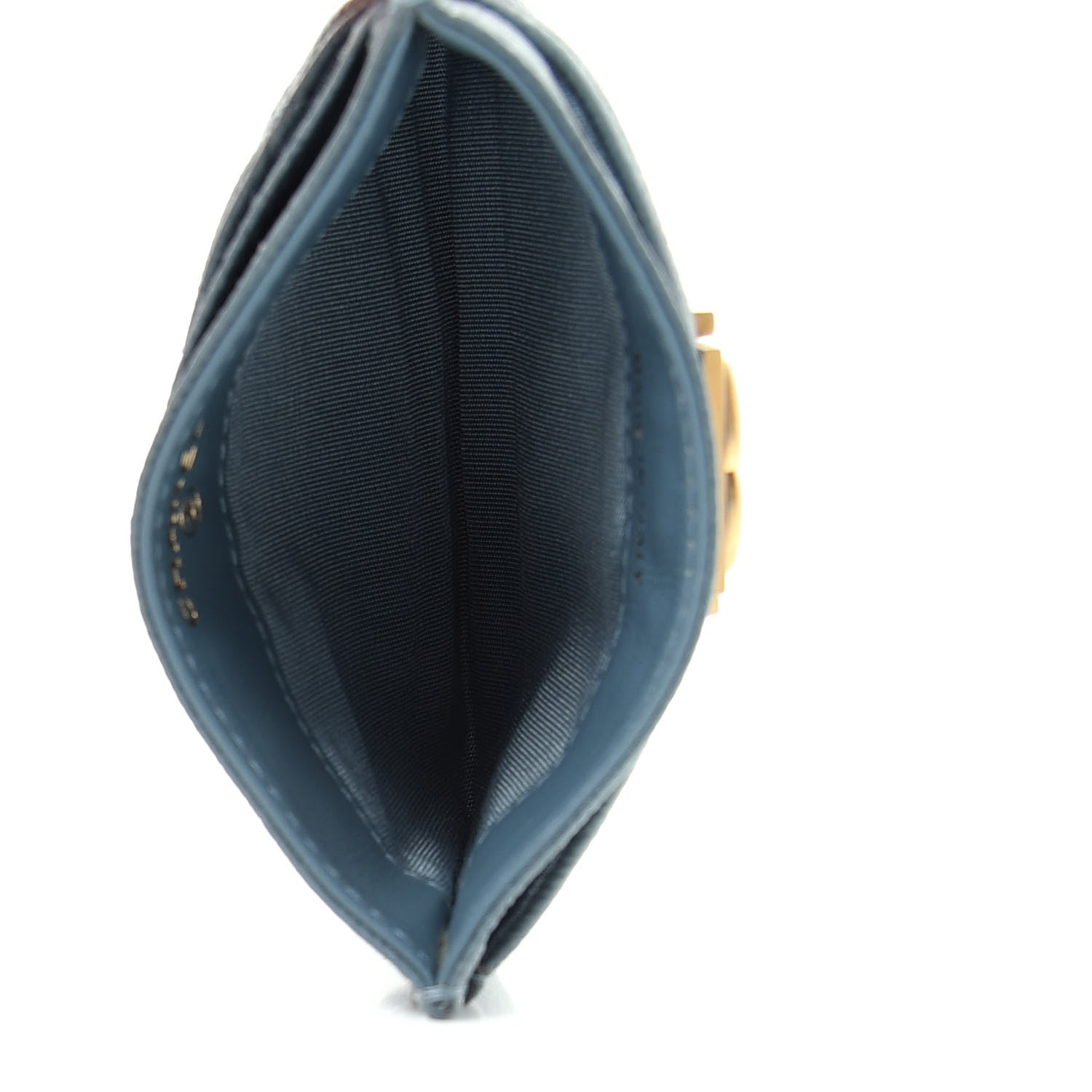Chanel Caviar Quilted Boy Card Holder Blue 5 of 9