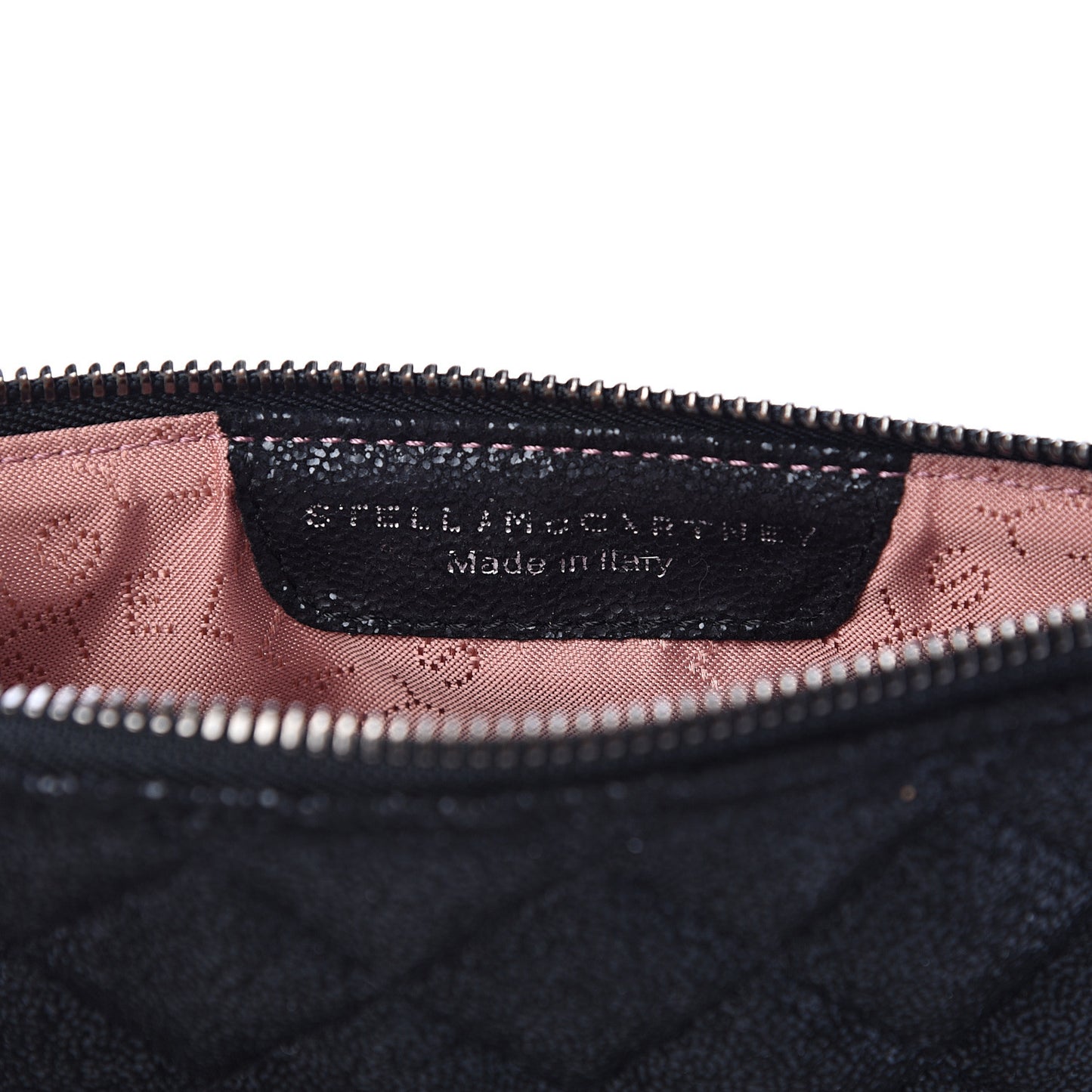 Shaggy Deer Quilted Falabella Wristlet Black