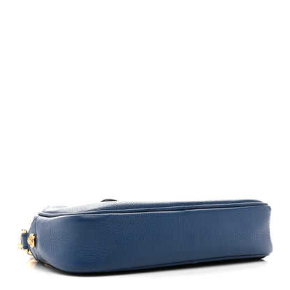 Versace Grained Calfskin Medusa Crossbody Blue 4 of 13