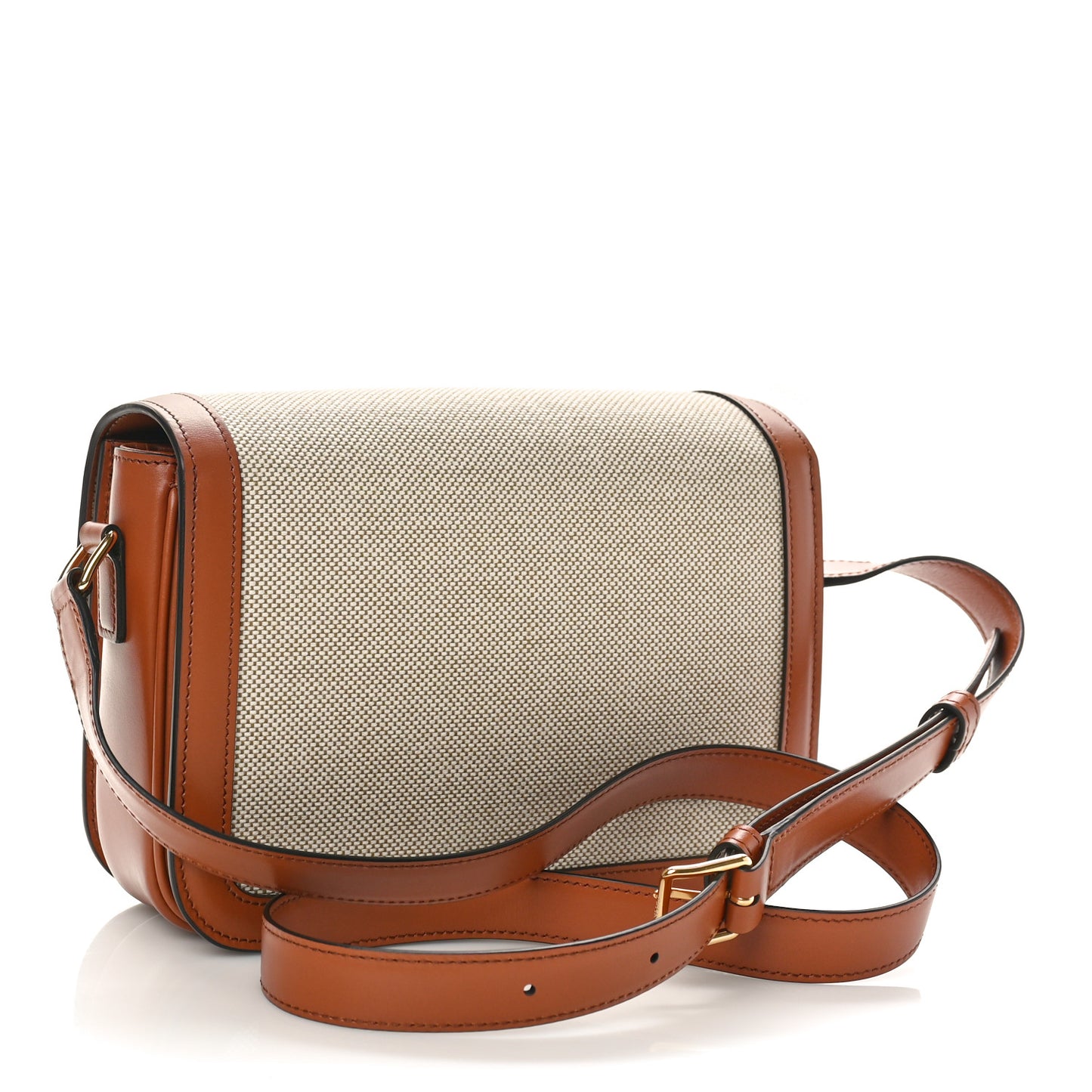 Textile Calfskin Classique Triomphe Bag Natural Tan