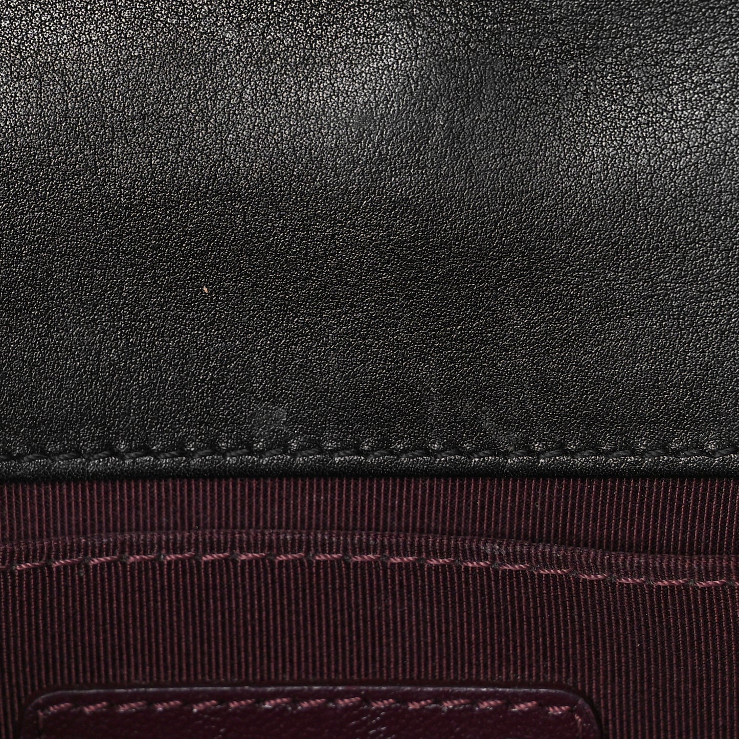 Calfskin Woven Small Boy Flap Black White