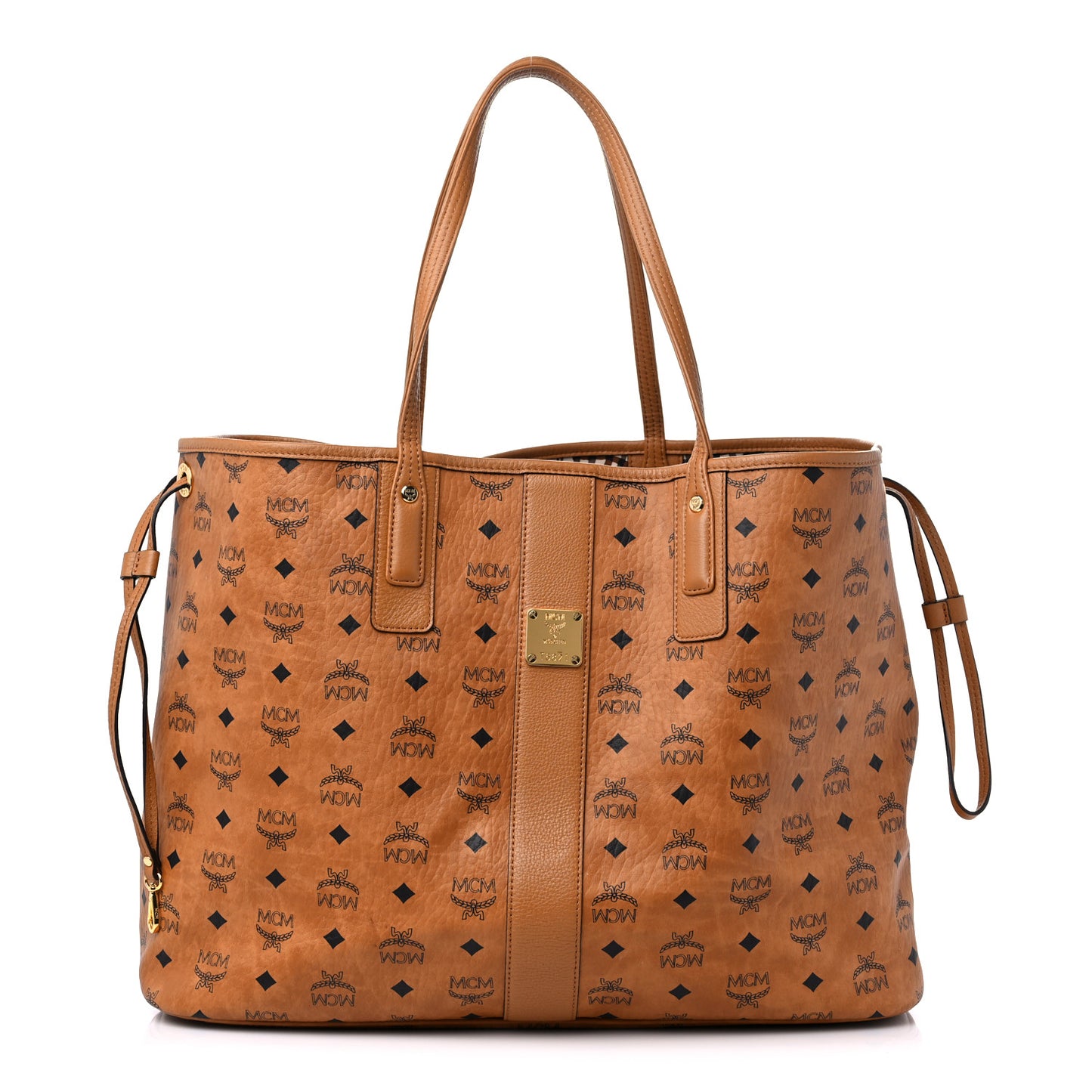 Visetos Large Liz Reversible Shopper Tote Cognac