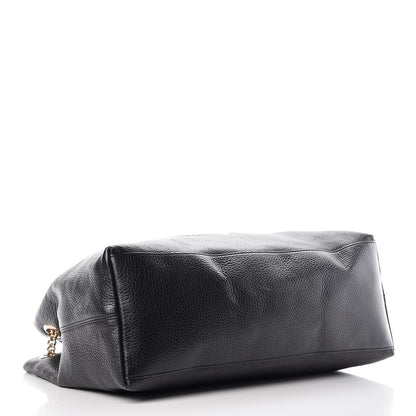 Gucci Pebbled Calfskin Medium Soho Chain Shoulder Bag Black 4 of 9