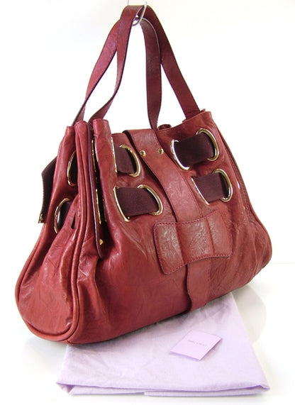 Jimmy Choo Leather XL Ramona Tote Red 3 of 11