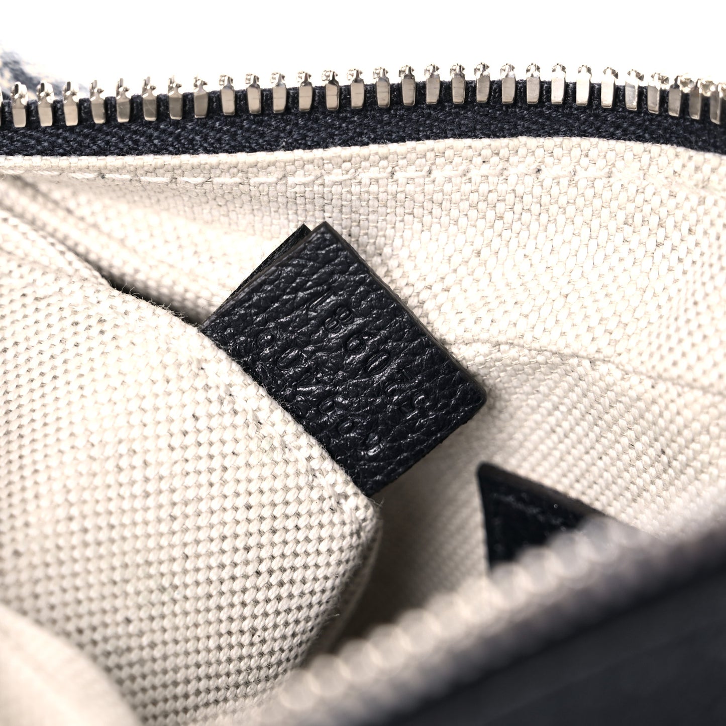 GG Supreme Monogram Textured Calfskin Web Small Attache Shoulder Bag Beige Blue