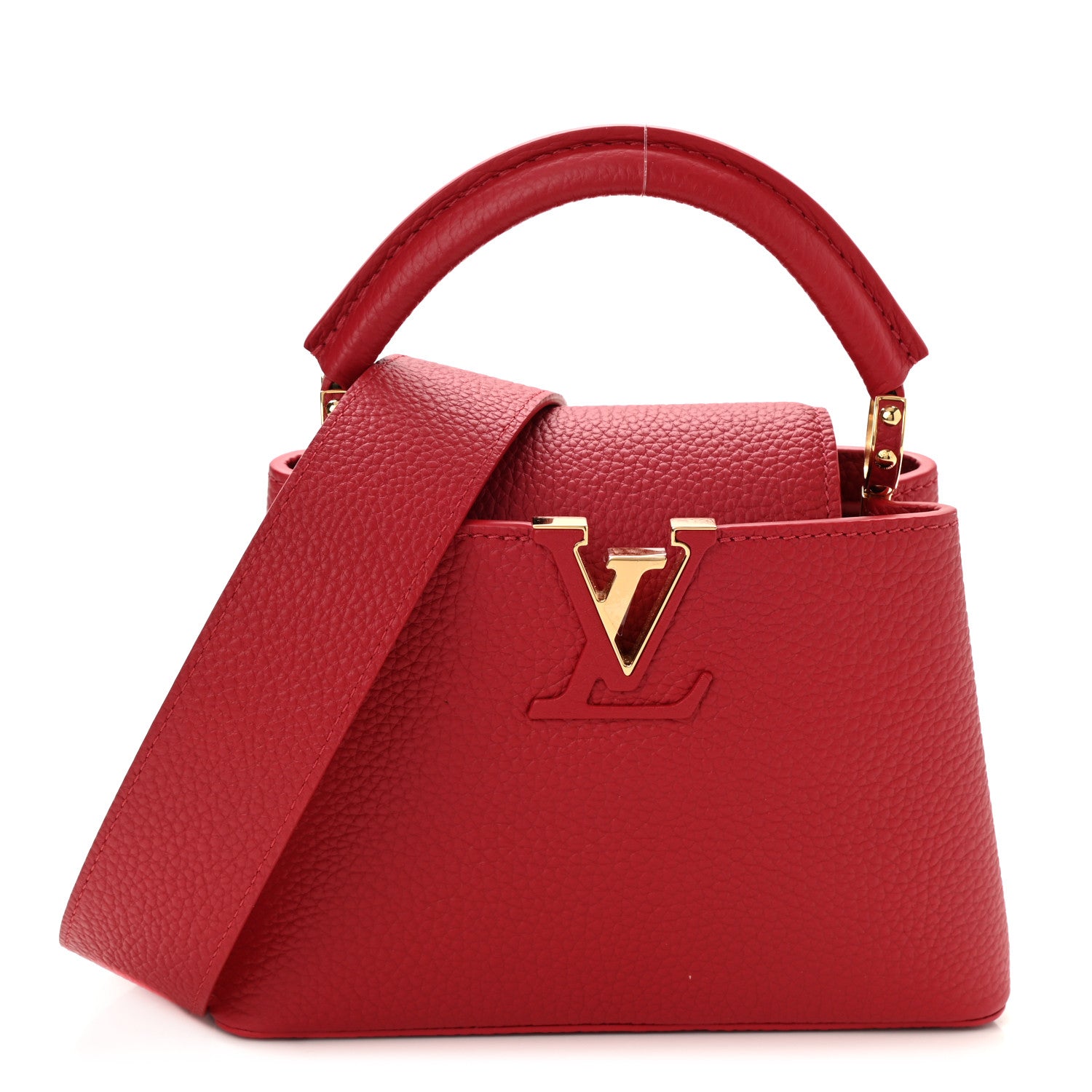 Louis Vuitton Taurillon Mini Capucines Scarlet 1 of 9