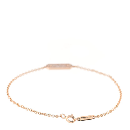 Tiffany 18K Rose Gold Diamond Tag Chain Bracelet 3 of 6