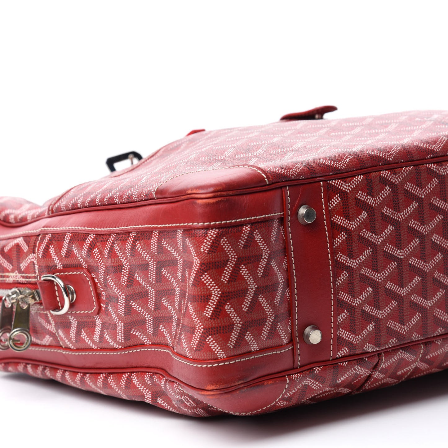 Goyardine Ambassade MM Briefcase Red