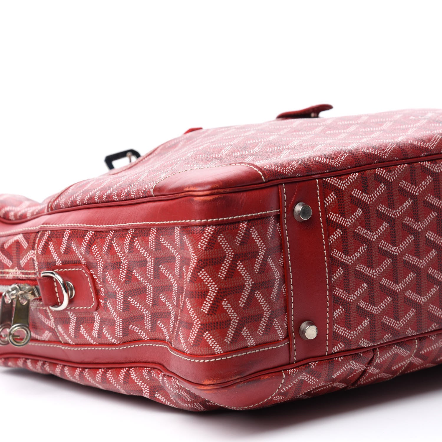 Goyard Goyardine Ambassade MM Briefcase Red 6 of 19