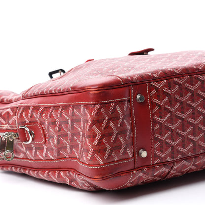 Goyard Goyardine Ambassade MM Briefcase Red 6 of 19