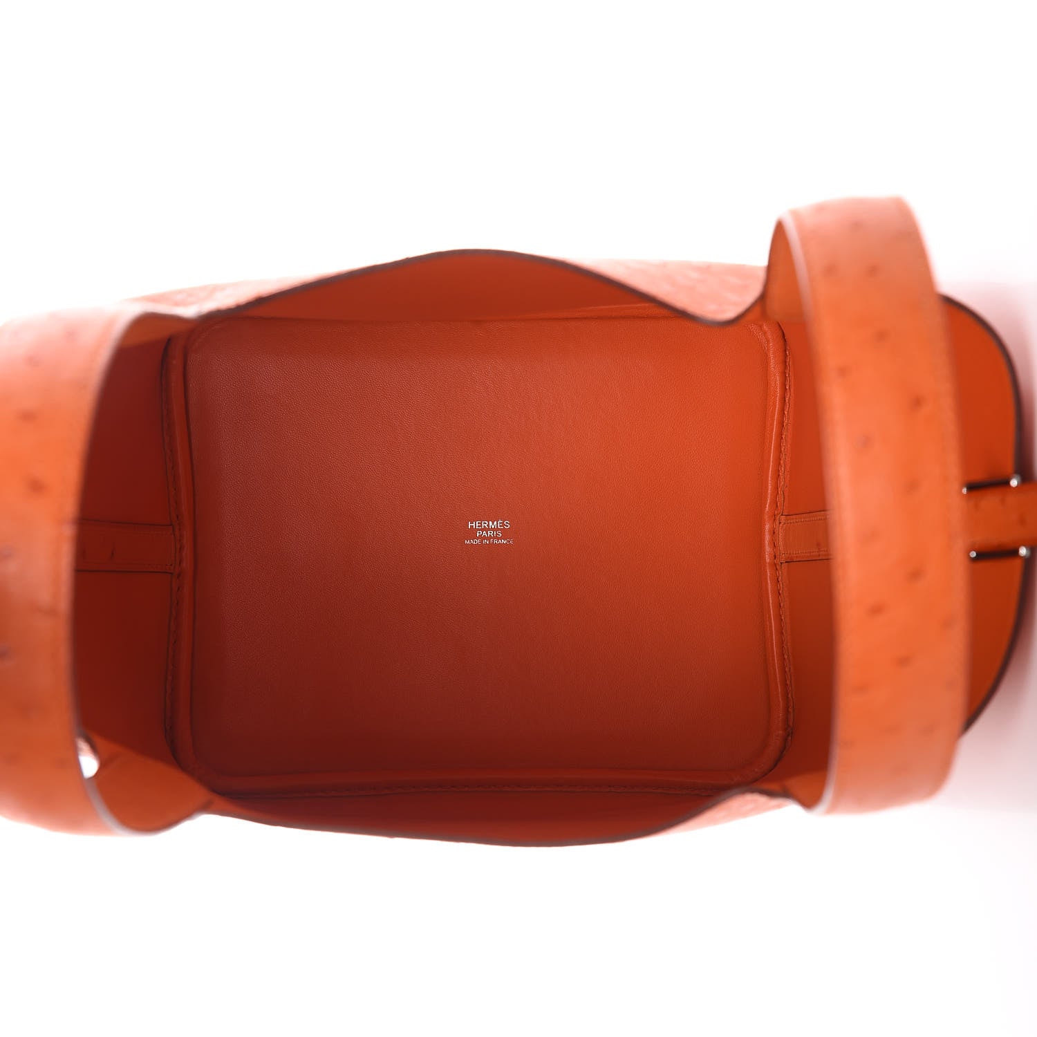 Hermes Ostrich Picotin Lock 22 Orange 5 of 10