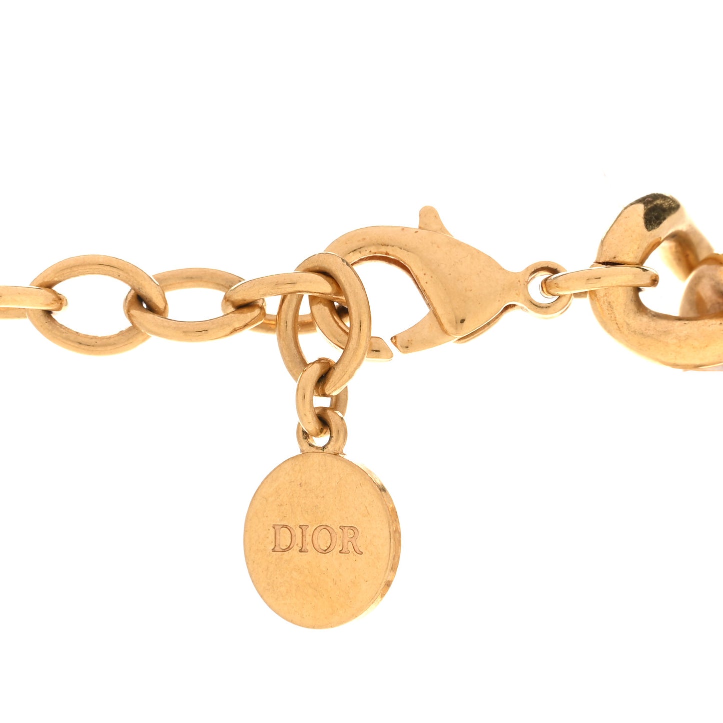 Metal Crystal 30 Montaigne Necklace Gold