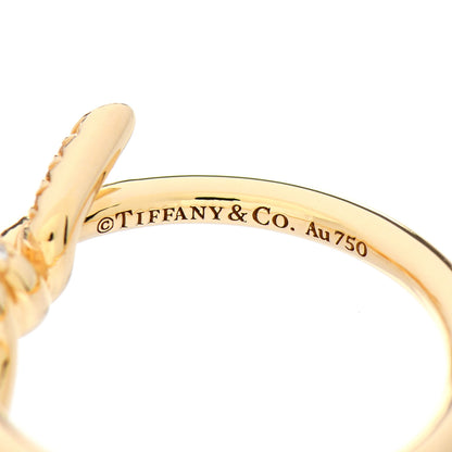 Tiffany 18K Yellow Gold Diamond Small Knot Ring 50 5.25 4 of 5