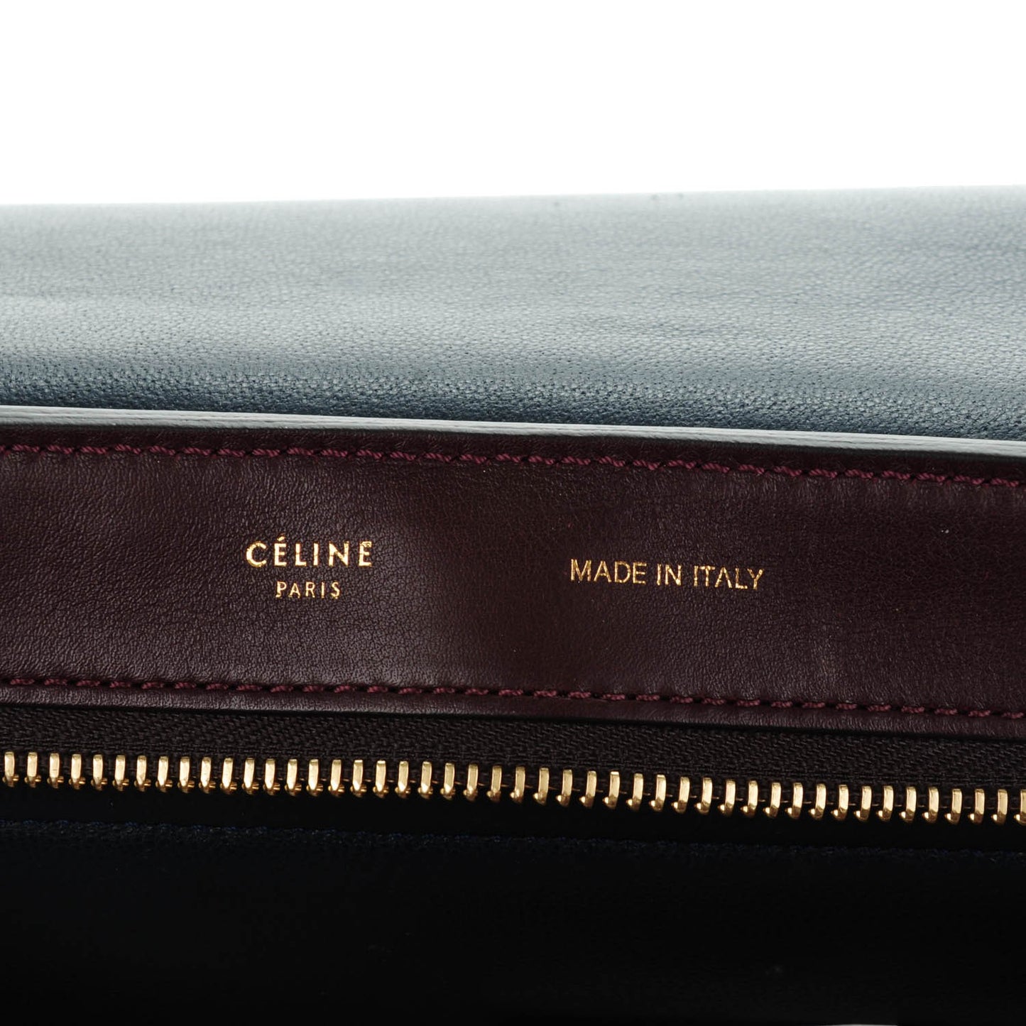 Smooth Calfskin Suede Medium Tri-Color Trapeze Burgundy