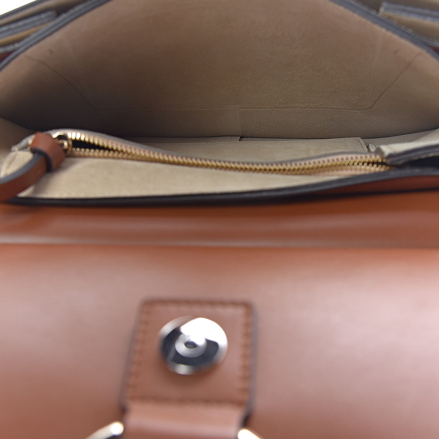 Suede Calfskin Medium Faye Shoulder Bag Tobacco