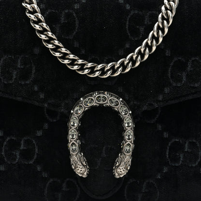 Gucci Velvet GG Monogram Mini Dionysus Chain Wallet Black 7 of 9
