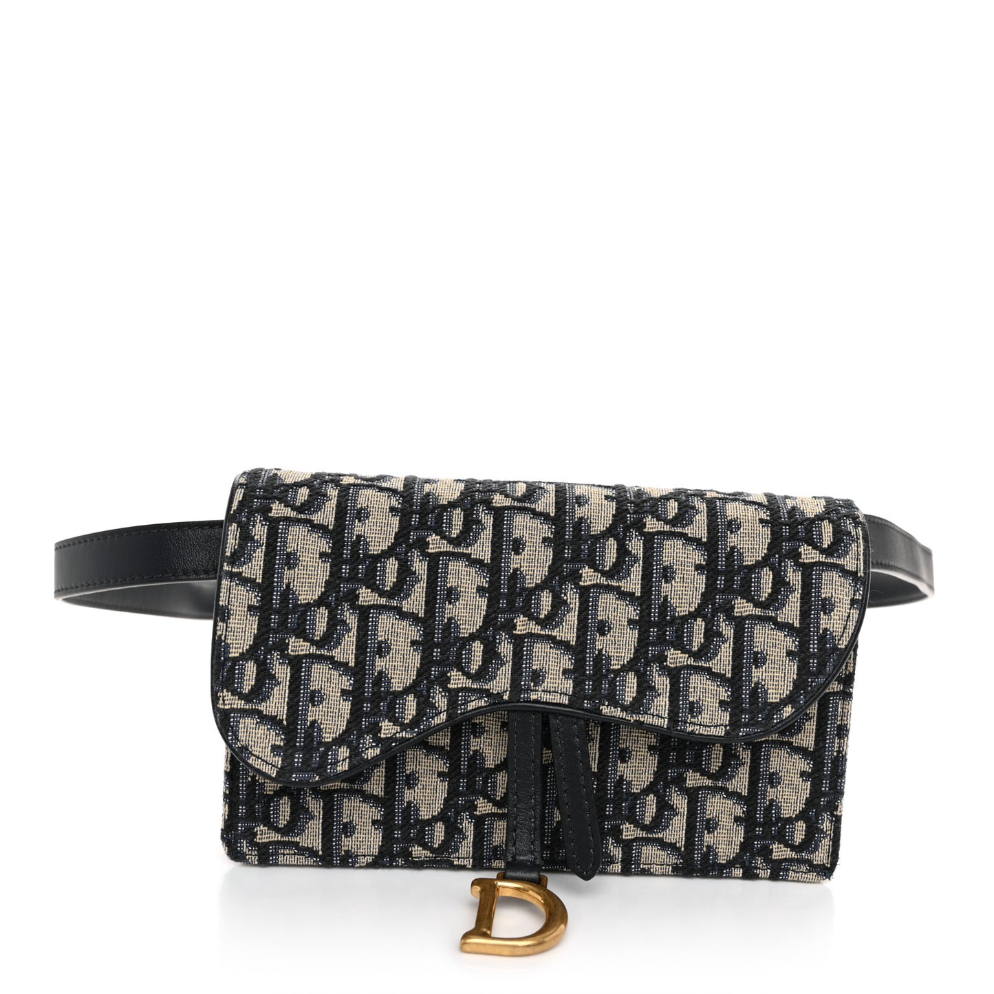Oblique Saddle Belt Bag Blue