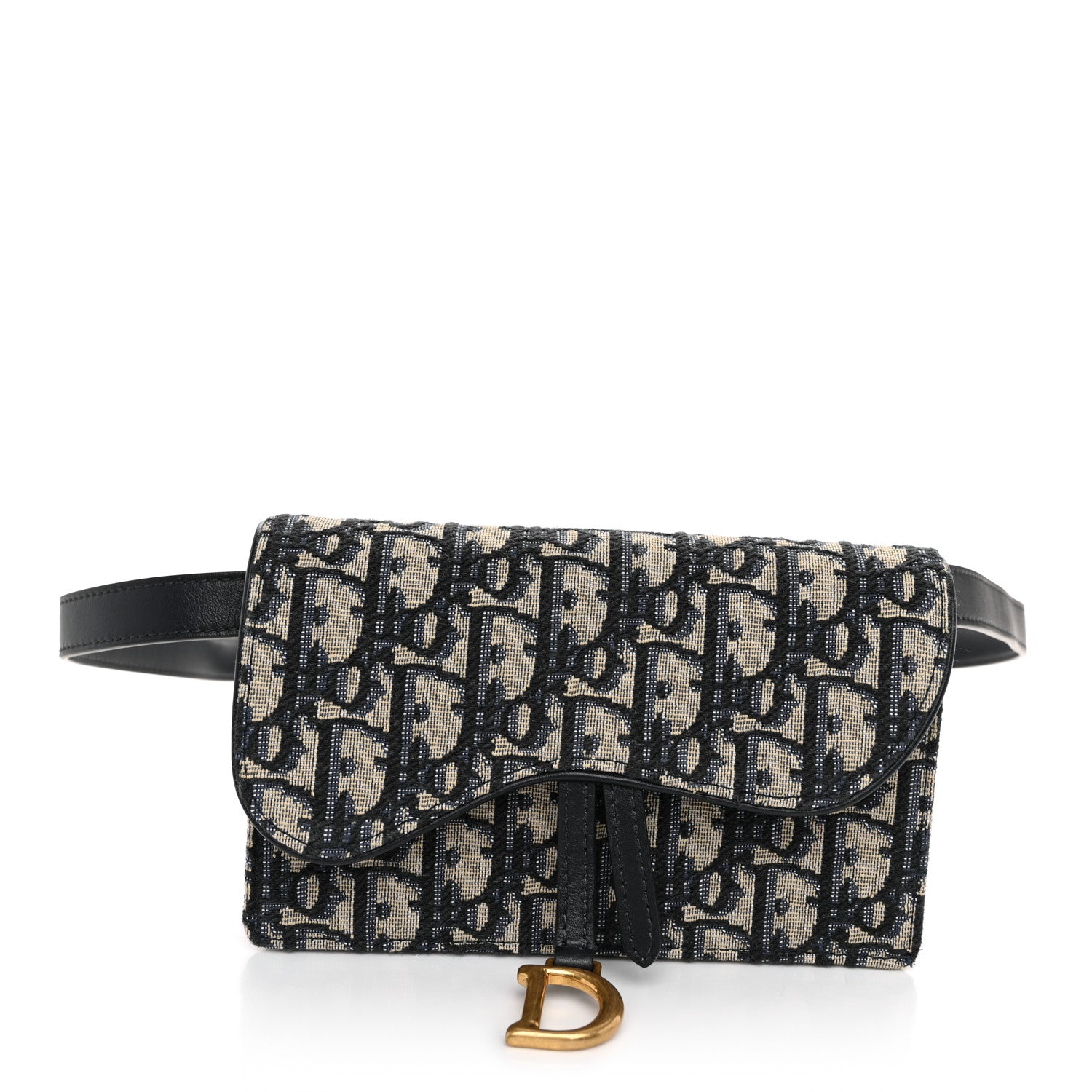 Christian Dior Oblique Saddle Belt Bag Blue 1 of 9