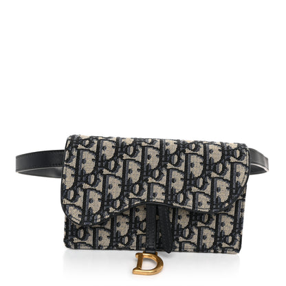 Christian Dior Oblique Saddle Belt Bag Blue 1 of 9