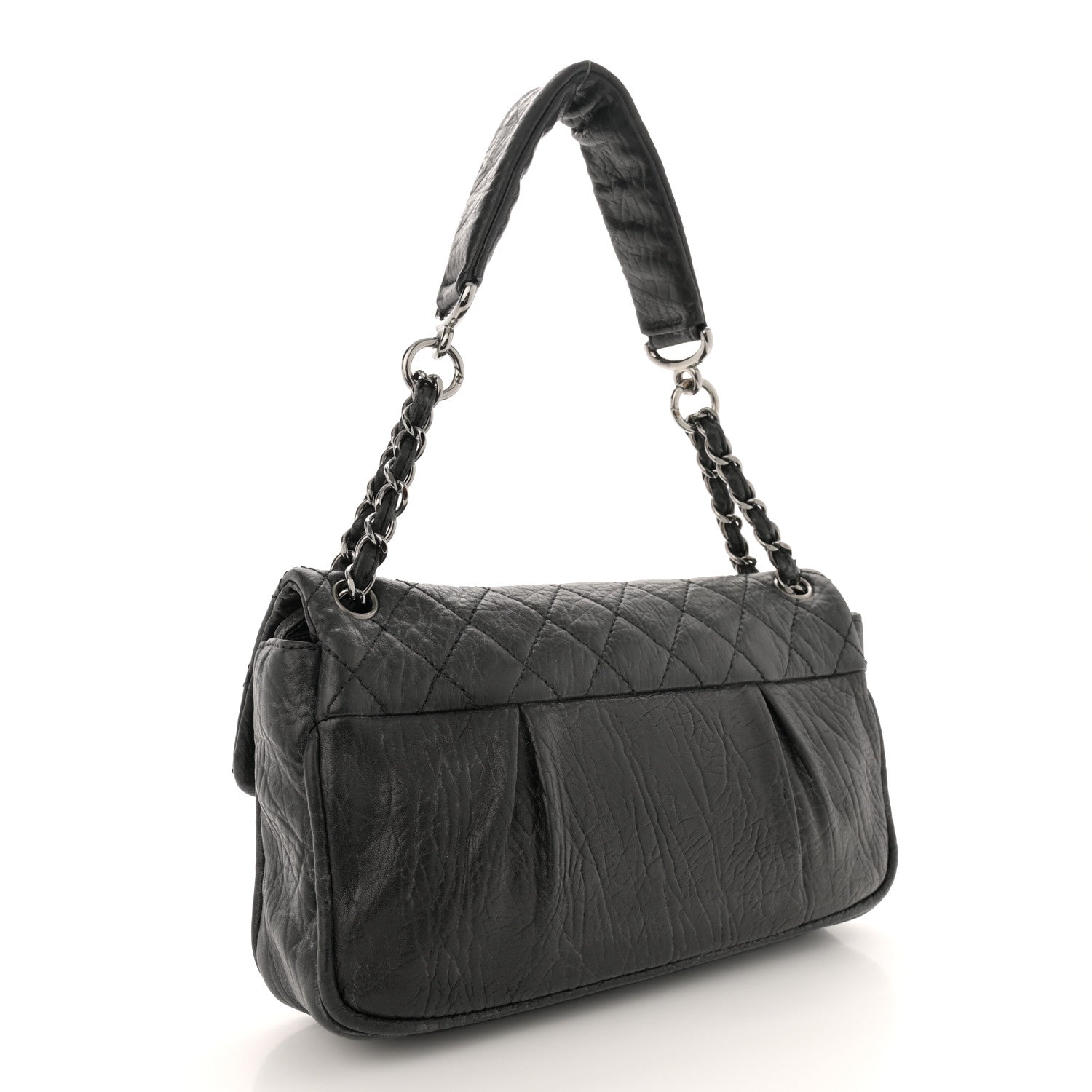Chanel Distressed Lambskin Lady Braid Flap Black 3 of 12