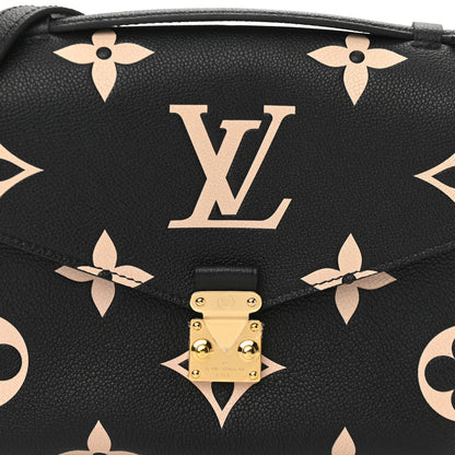 Louis Vuitton Empreinte Monogram Giant Pochette Metis Black Beige 8 of 11