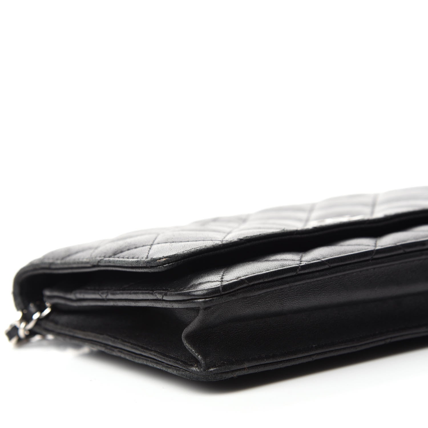 Chanel Lambskin Quilted Wallet On Chain WOC Black 6 of 12