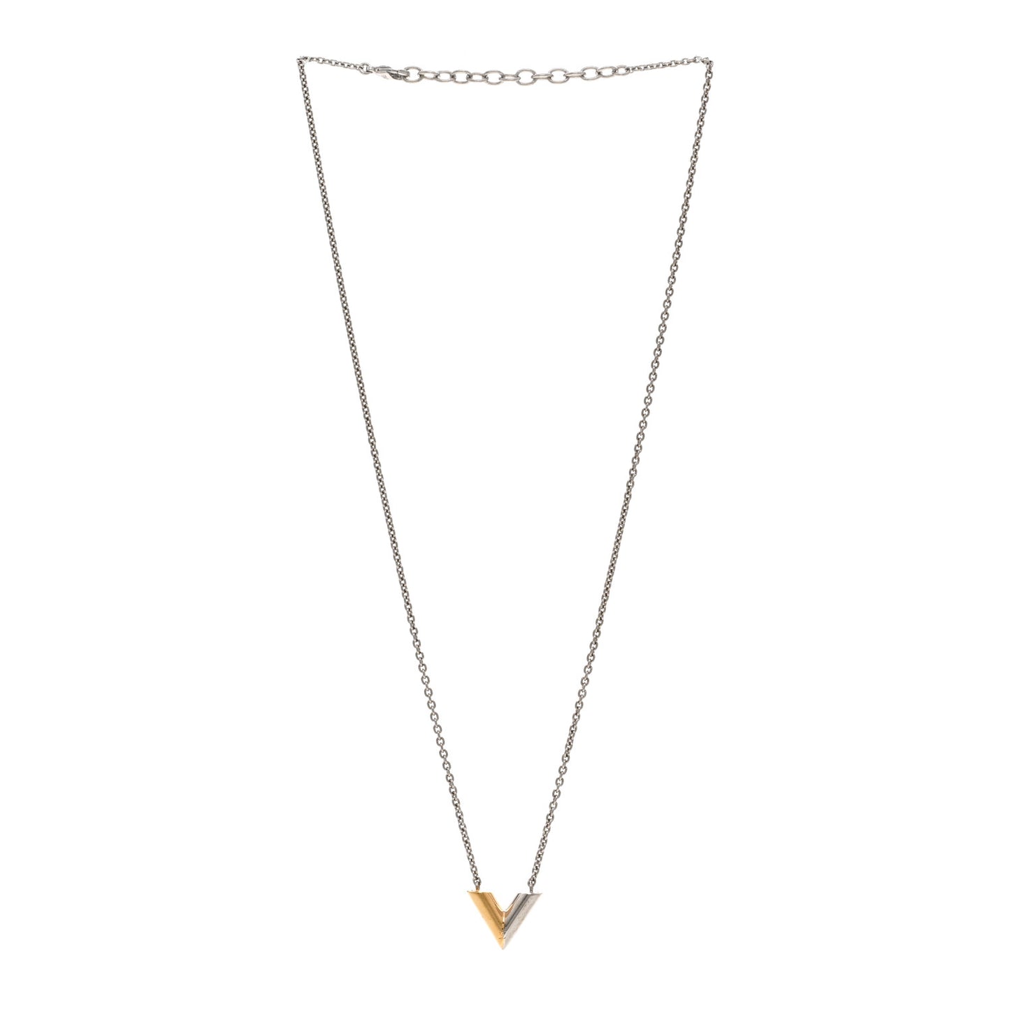 Essential V Necklace Silver Gold