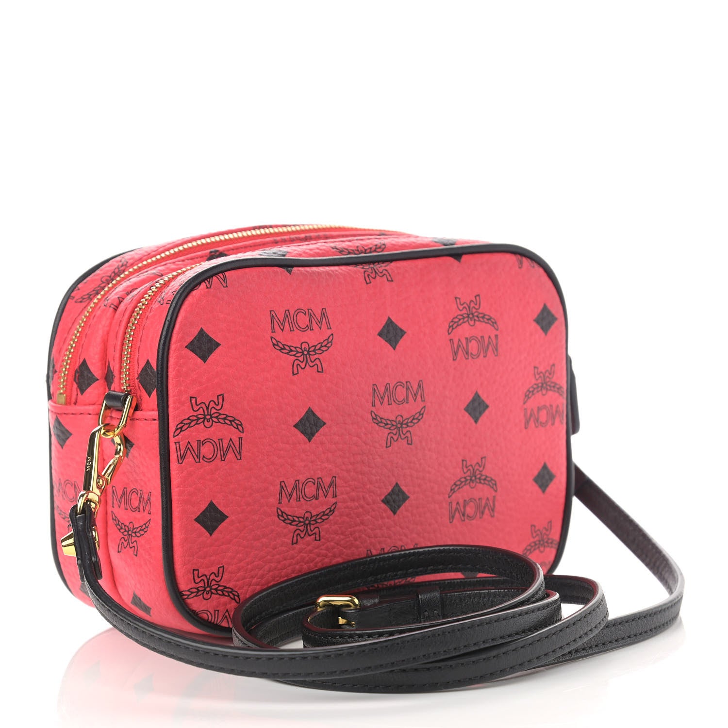 MCM Visetos Mini Camera Crossbody Bag Red 2 of 10