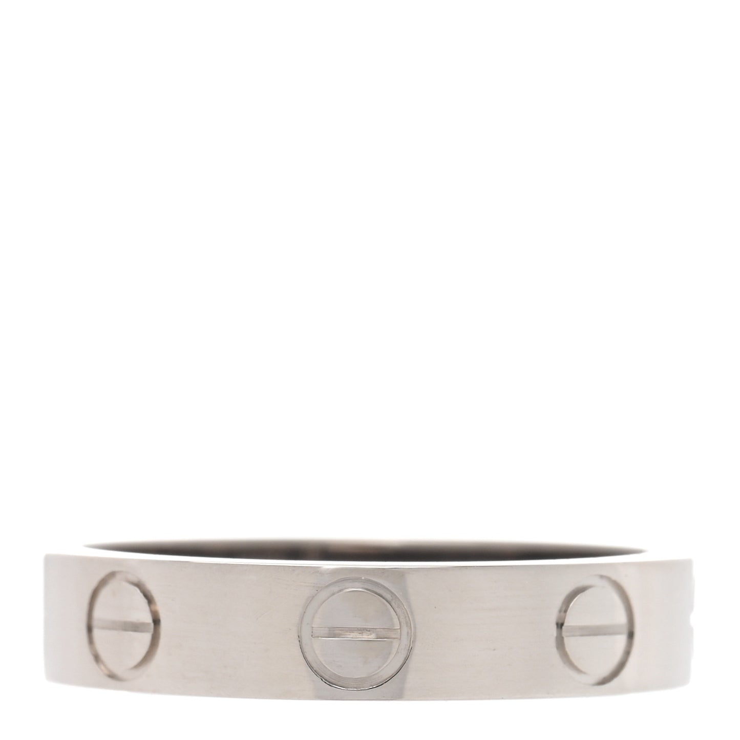 18K White Gold 3.5mm LOVE Wedding Band Ring 48 4.5