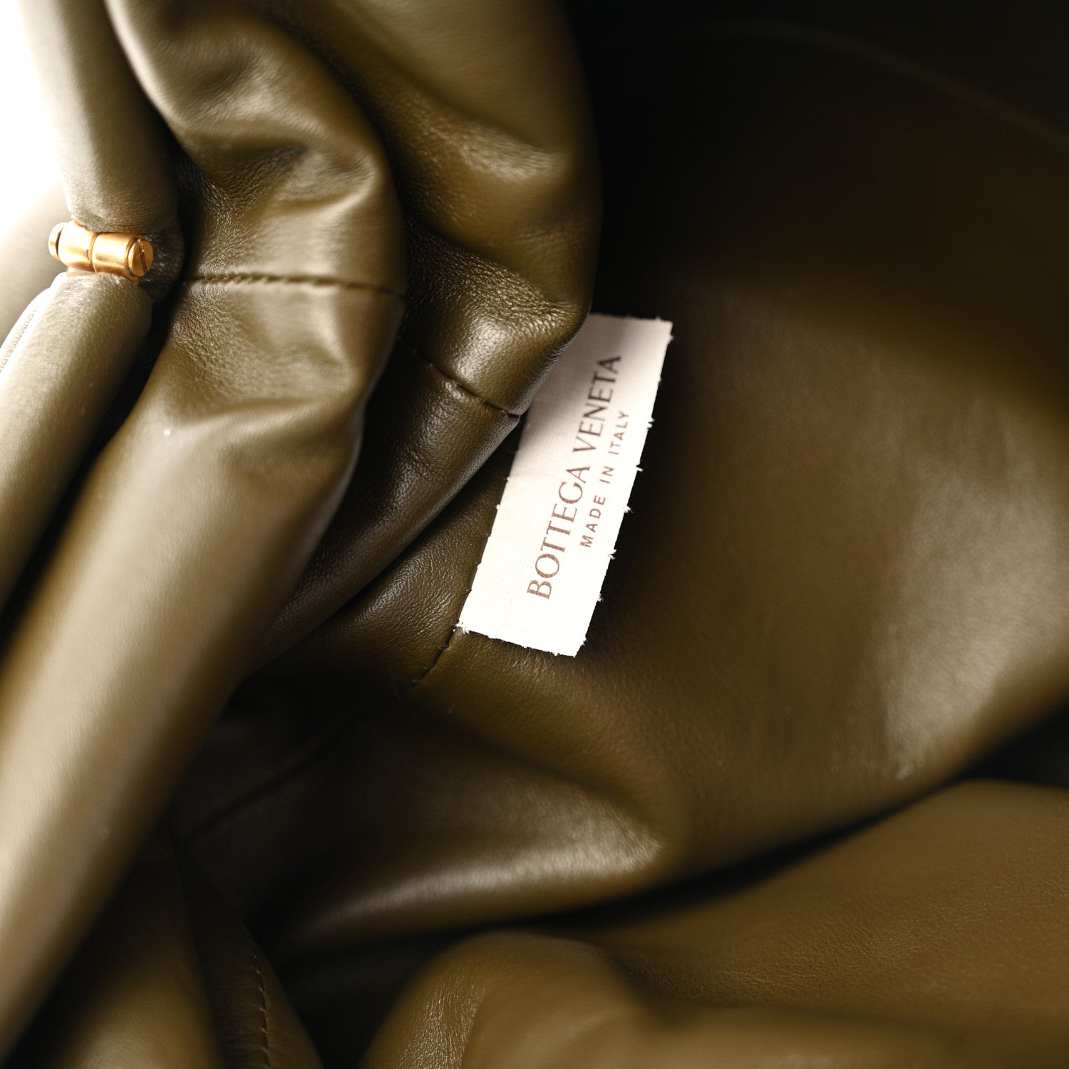 Bottega Veneta Smooth Butter Calf The Pouch Oversized Clutch Kaki Fondent 6 of 9