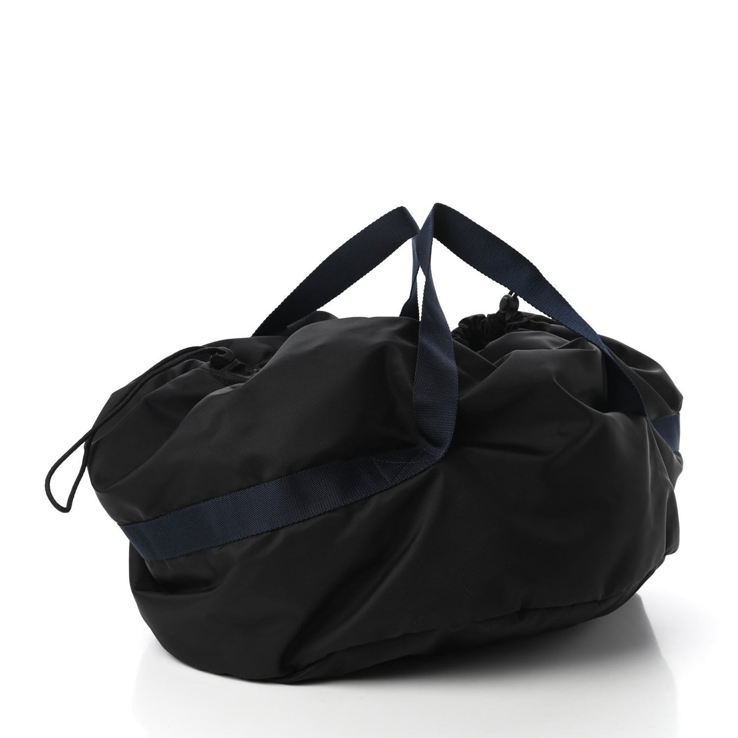 Textured Sport Nylon Logo Embroidered S Wheel Gym Bag Black Bleu Navy
