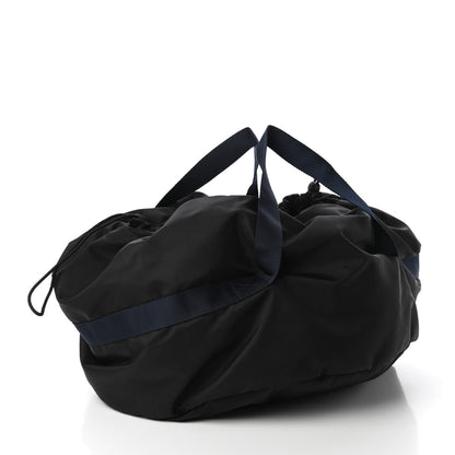 Balenciaga Textured Sport Nylon Logo Embroidered S Wheel Gym Bag Black Bleu Navy 3 of 10