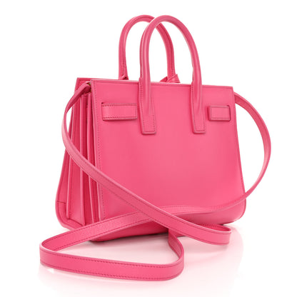 Saint Laurent Calfskin Nano Sac De Jour Lipstick Fuchsia 3 of 8